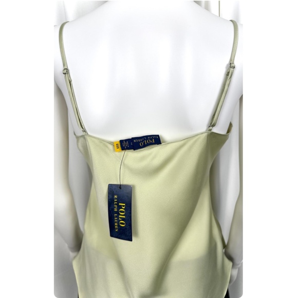 Polo Ralph Lauren Sheer Satin Camisole Lingerie Tank Top in Soft Pastel Green XS - Picture 2 of 10